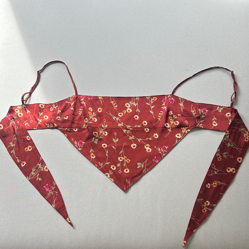 WeWoreWhat Floral Red Bandana Top